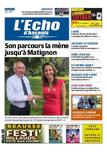 Lisez votre journal L'Écho d'Ancenis